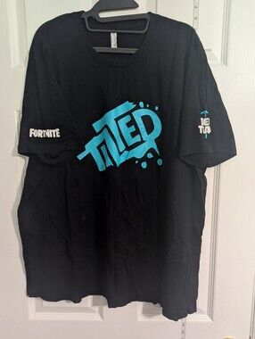 Fortnite Dev Team Black Short-Sleeve Tee with Bright Blue Titled Graphic